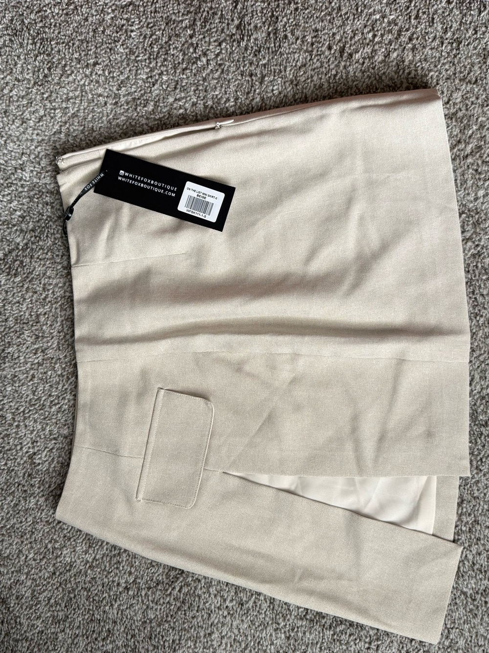 White Fox Boutique Cream Mini Skirt